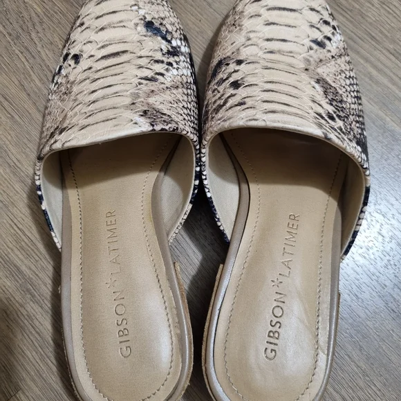 Gibson Latimer women's snake print pointed toe mules shoes Size 7.5 - Picture 8 of 9